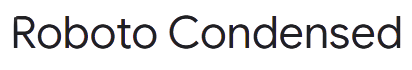 roboto-condensed roboto condensed